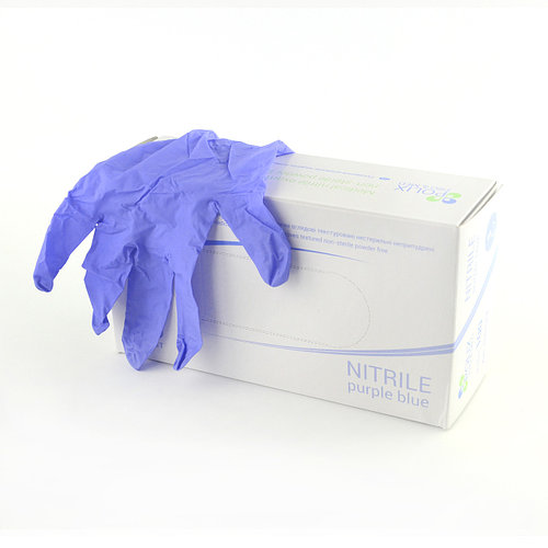 Перчатки  нитриловые Polix Pro&Med Purple Blue S 100 шт