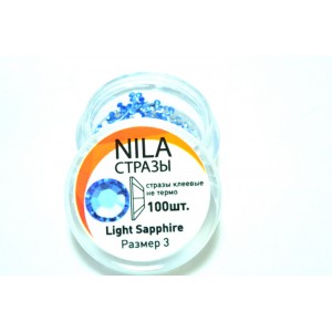 Стрази Nila SS3 Light Sapphire 100 шт