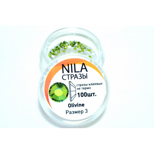 Стрази Nila SS3 Olivine 100 шт