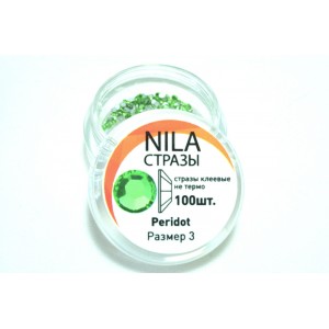 Стрази Nila SS3 Peridot 100 шт