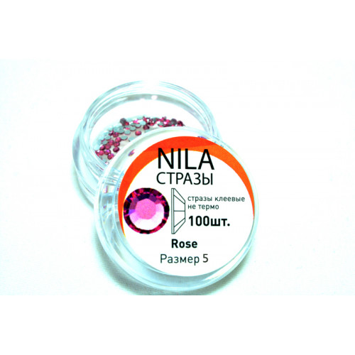 Стрази Nila SS3 Rose 100 шт