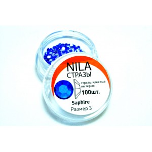 Стрази Nila SS3 Sapphire 100 шт
