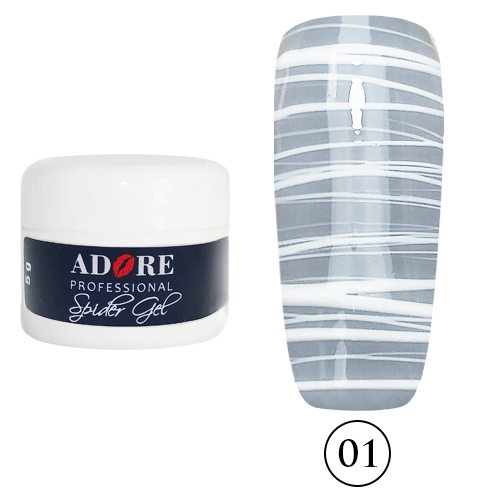 Гель Spider gel Adore 5 ml  № 01 белый