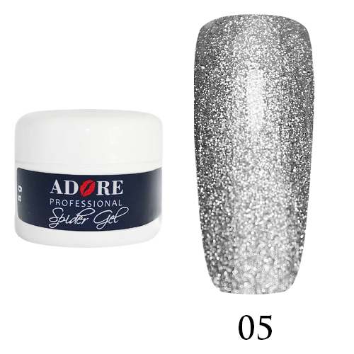 Гель Spider gel Adore 5 ml  № 05  серебро