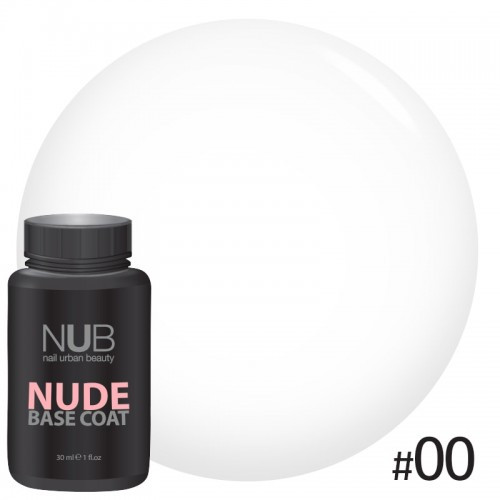 Покрытие каучуковое Base Coat NUB NUDE 30 мл №00 Покрытие каучуковое Base Coat NUB NUDE 30 мл №00