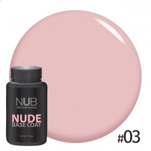 Покрытие каучуковое Base Coat NUB NUDE 30 мл №03