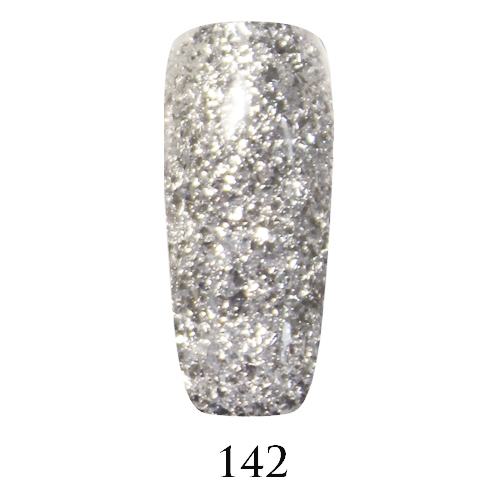 Гель-лак  Adore 7,5 ml № 142 фольга срібло