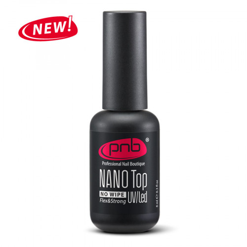 Покрытие UV/LED Nano Top без липкого слоя PNB 8 мл Покрытие UV/LED Nano Top без липкого слоя PNB 8 мл