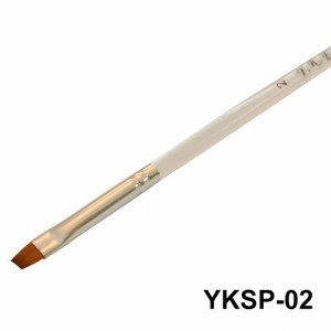 Кисть для геля скошенная  деревянная  ручка YKSD-02 Yre